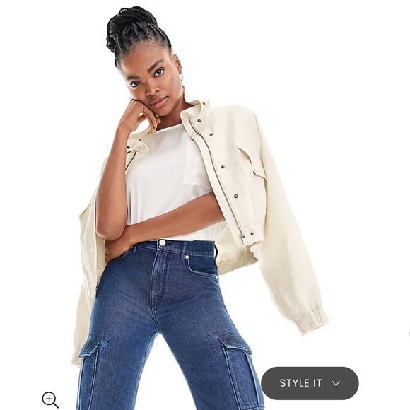 Fluid Bomber Jacket,Drapey Cargo Bermuda NWT Jacket Size S and shorts  size 4 - Picture 5 of 15